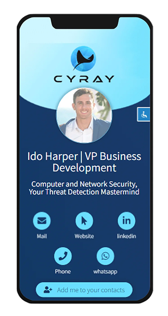 דוגמה לכרטיס ביקור דיגיטלי